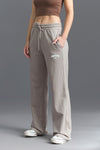 Sand Beige Wide-Leg Sweatpants