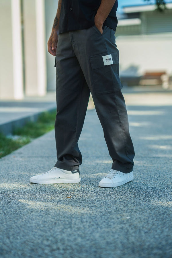 Grey Cargo With Utility Pockets