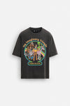 Imaginary Friends Faded Black Oversized T-Shirt