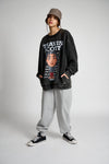 Travis Scott Faded Effect Heavyweight Sweatshirt